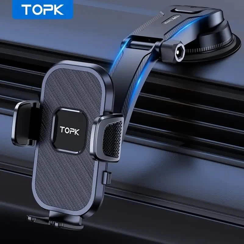 TOPK D38C Car Phone Holder – Adjustable Dashboard Mount Phone Mounts & Holders - Tophatter Daily Deals