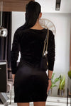 Surplice Long Sleeve Mini Dress - Tophatter Deals