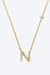 L To P Zircon 925 Sterling Silver Necklace N Gold One Size Necklaces - Tophatter Daily Deals