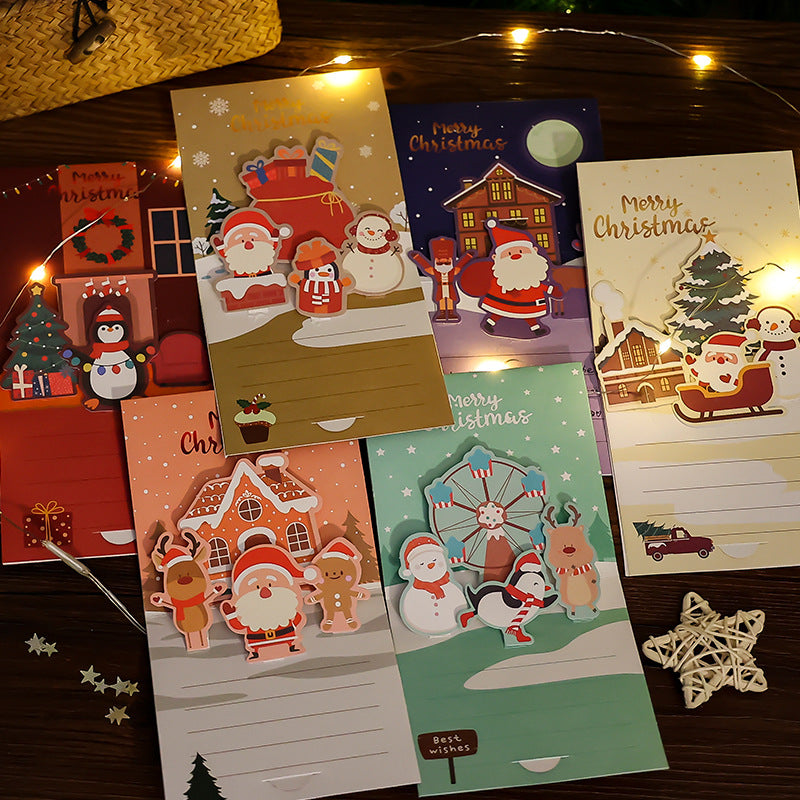 3D Christmas Stereoscopic Greeting Cards Thanksgiving Day Blessing 0 - Tophatter Daily Deals