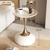 Round Side Table for Living Spaces (White) End Tables - Tophatter Daily Deals