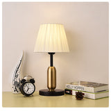 Bedroom Creative Simple Touch Night Light Table Lamp Cylindrical pleated hood 0 - Tophatter Daily Deals