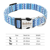 Adjustable Nylon Dog Collar Personalized Dogs Cat ID 217Blue 7 - Tophatter Daily Deals