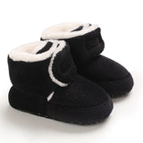 Baby Cotton Shoes, Soft Sole Baby Shoes, Casual Toddler Shoes Black 0 - Tophatter Daily Deals