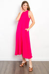 Be Stage Midi Tank Dress with Pockets Fuchsia Casual Dresses - Tophatter Daily Deals