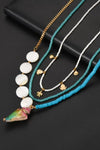 Three-Piece Beaded Necklace Set Multicolor One Size Necklaces - Tophatter Daily Deals