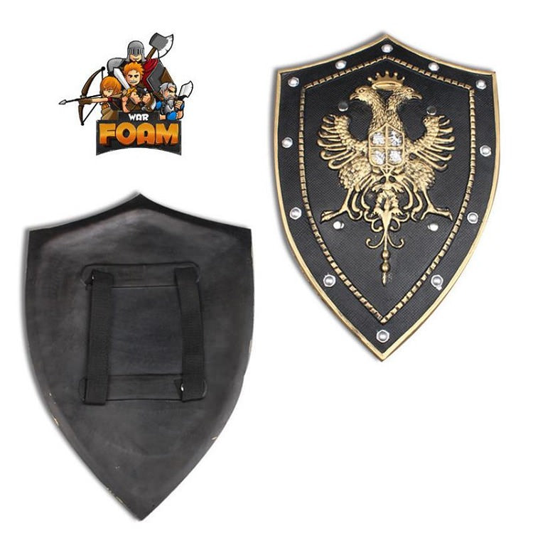 Medieval Crusader Knight Twin Eagle Foam Fantasy Shield LARP - Tophatter's Guns'N'Weapons Store - FREE SHIPPING Collectible Weapons - Tophatter Daily Deals