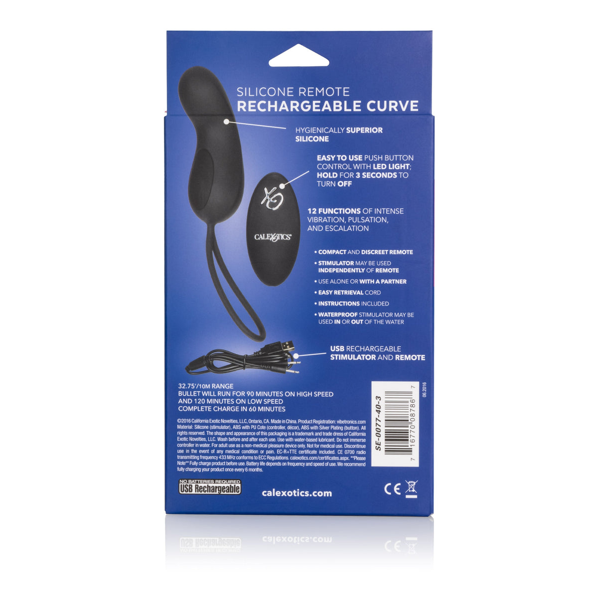 Silicone Remote Curve Mini Massager Black with 12 Vibration Modes and Waterproof Design > Vibrators > Mini Vibrators - Tophatter Daily Deals