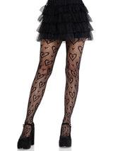 Leg Avenue Cherie Heart Net Tights (Black) – Flirty Hosiery > Clothes > Hosiery > Pantyhose & Tights - Tophatter Daily Deals
