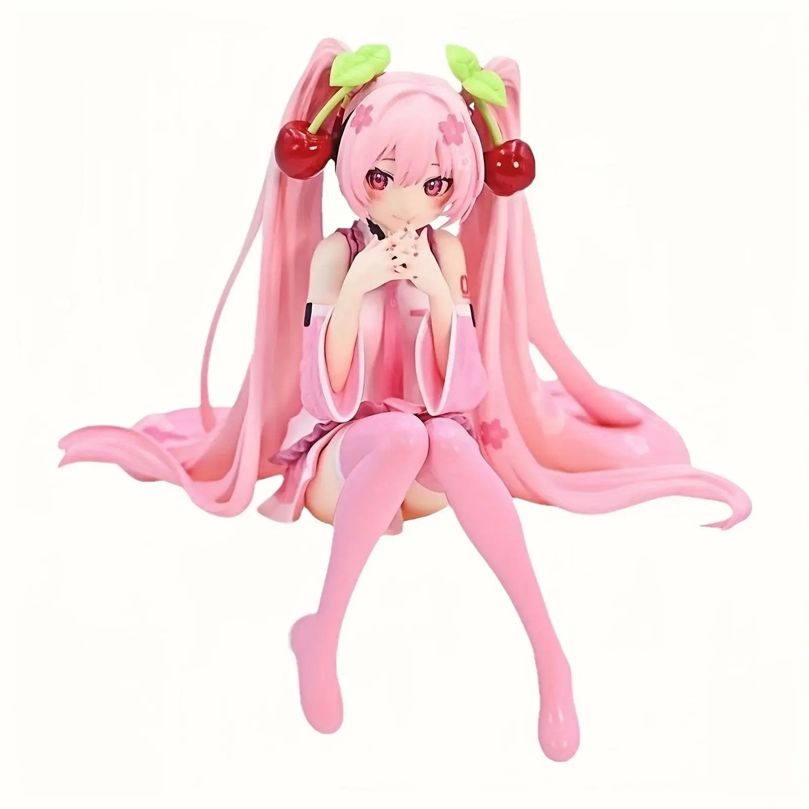 1pc Cute Anime Figures Cake Toppers Pink, Pretty Girl With Cherry Action Figures Girls Model Collection Gifts For Girls And Boys pink - Tophatter Daily Deals