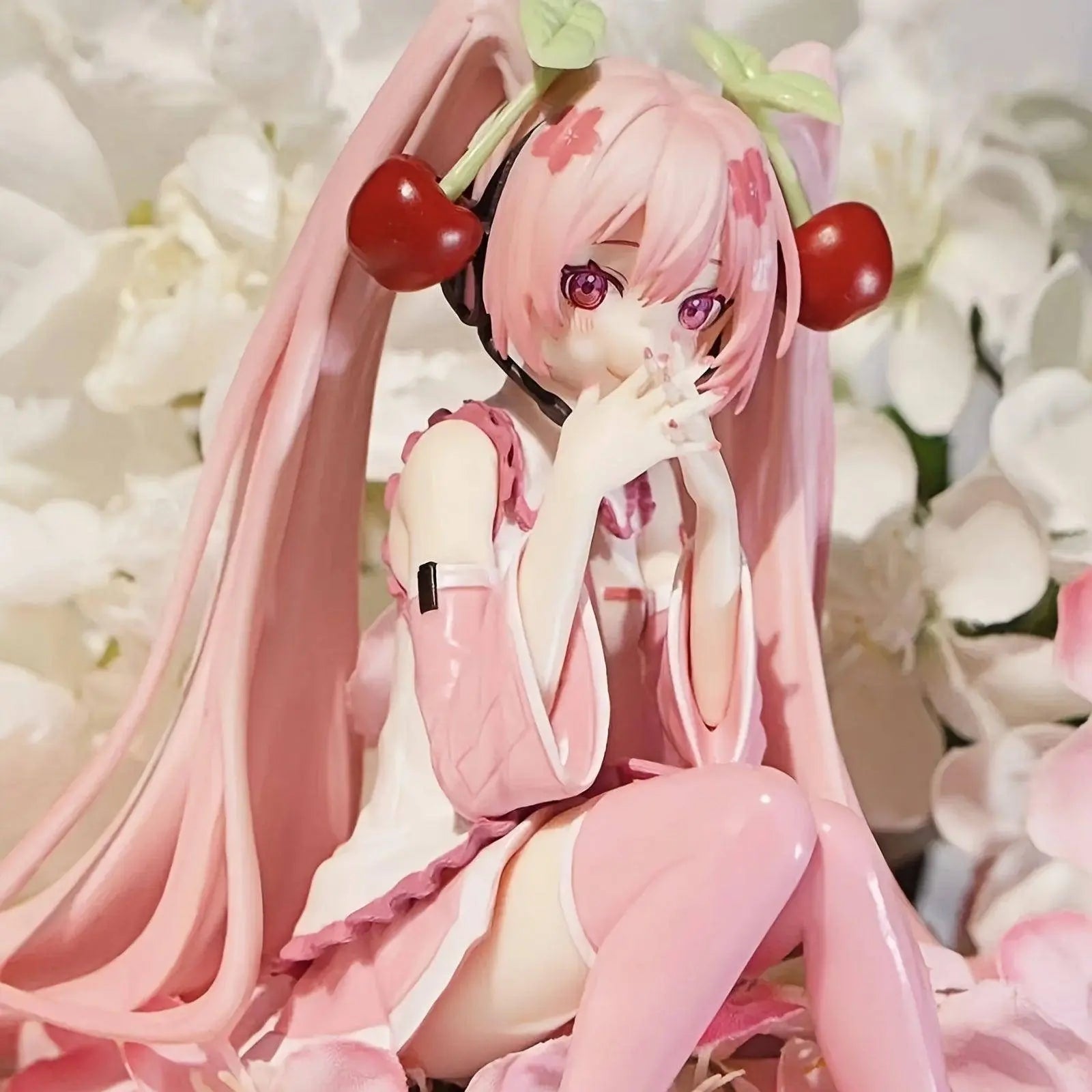 1pc Cute Anime Figures Cake Toppers Pink, Pretty Girl With Cherry Action Figures Girls Model Collection Gifts For Girls And Boys - Tophatter Daily Deals