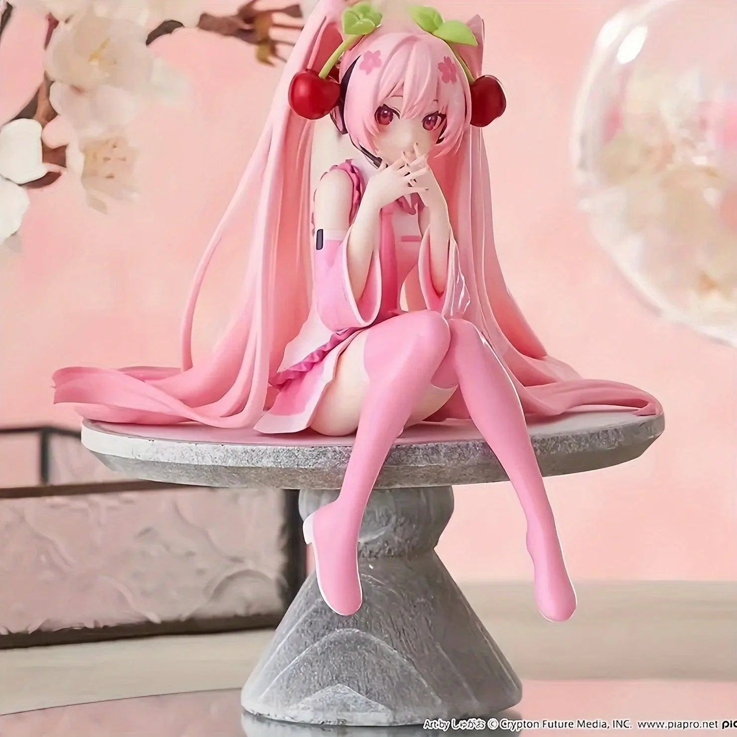 1pc Cute Anime Figures Cake Toppers Pink, Pretty Girl With Cherry Action Figures Girls Model Collection Gifts For Girls And Boys - Tophatter Daily Deals