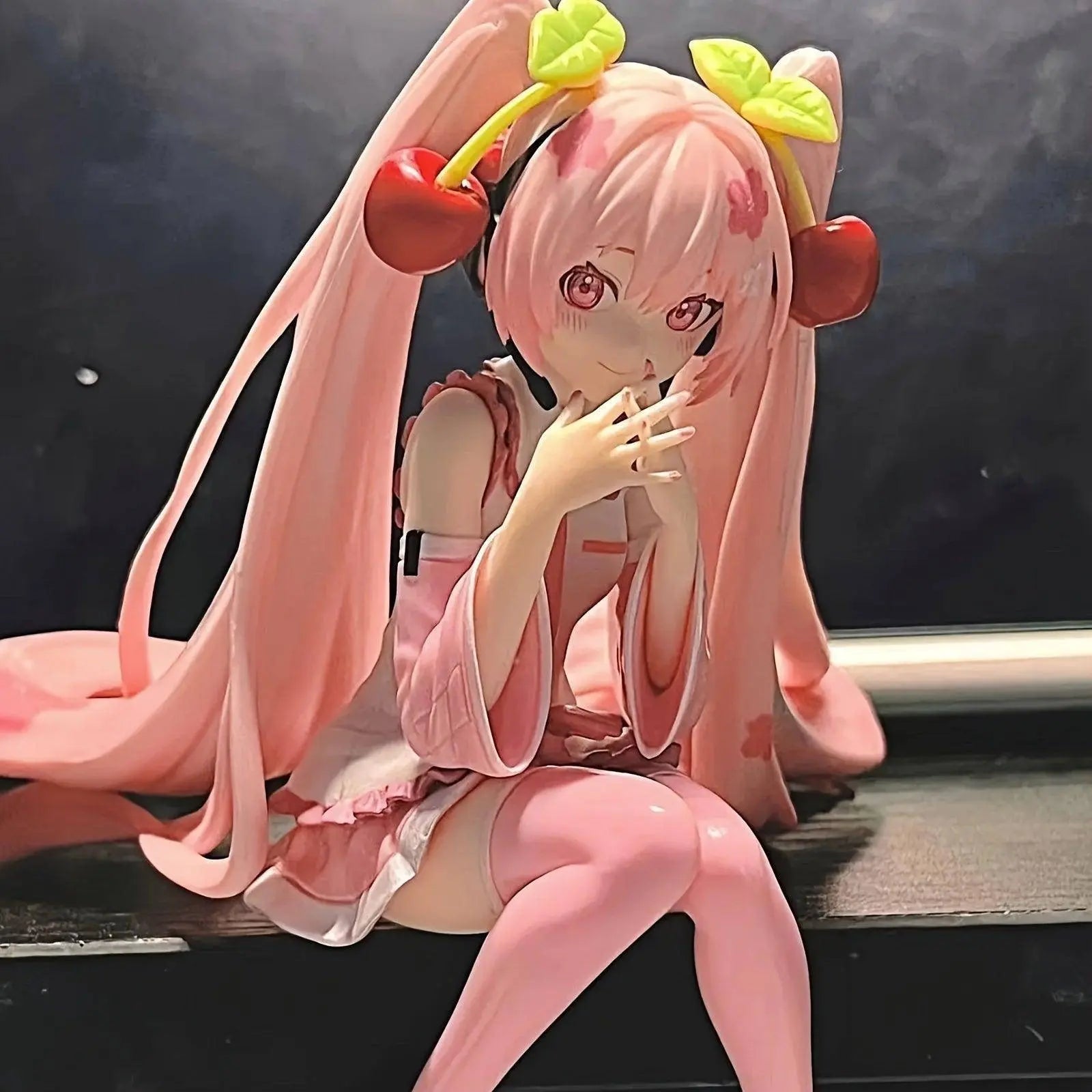 1pc Cute Anime Figures Cake Toppers Pink, Pretty Girl With Cherry Action Figures Girls Model Collection Gifts For Girls And Boys - Tophatter Daily Deals