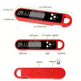 Digital Backlit Folding BBQ Kitchen Thermometer | Instant Read Meat Thermometer Kitchen Tools & Gadgets - Tophatter Daily Deals
