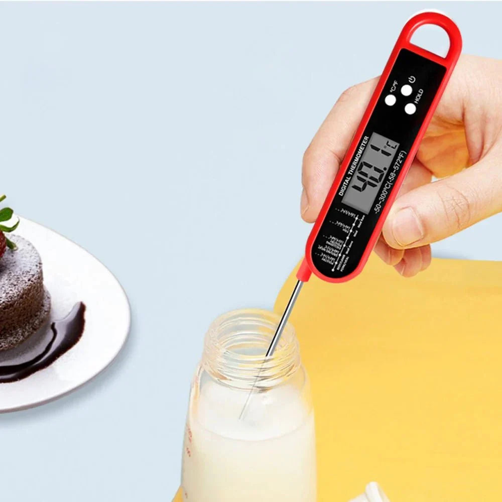Digital Backlit Folding BBQ Kitchen Thermometer | Instant Read Meat Thermometer Kitchen Tools & Gadgets - Tophatter Daily Deals