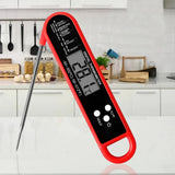 Digital Backlit Folding BBQ Kitchen Thermometer | Instant Read Meat Thermometer Red Kitchen Tools & Gadgets - Tophatter Daily Deals
