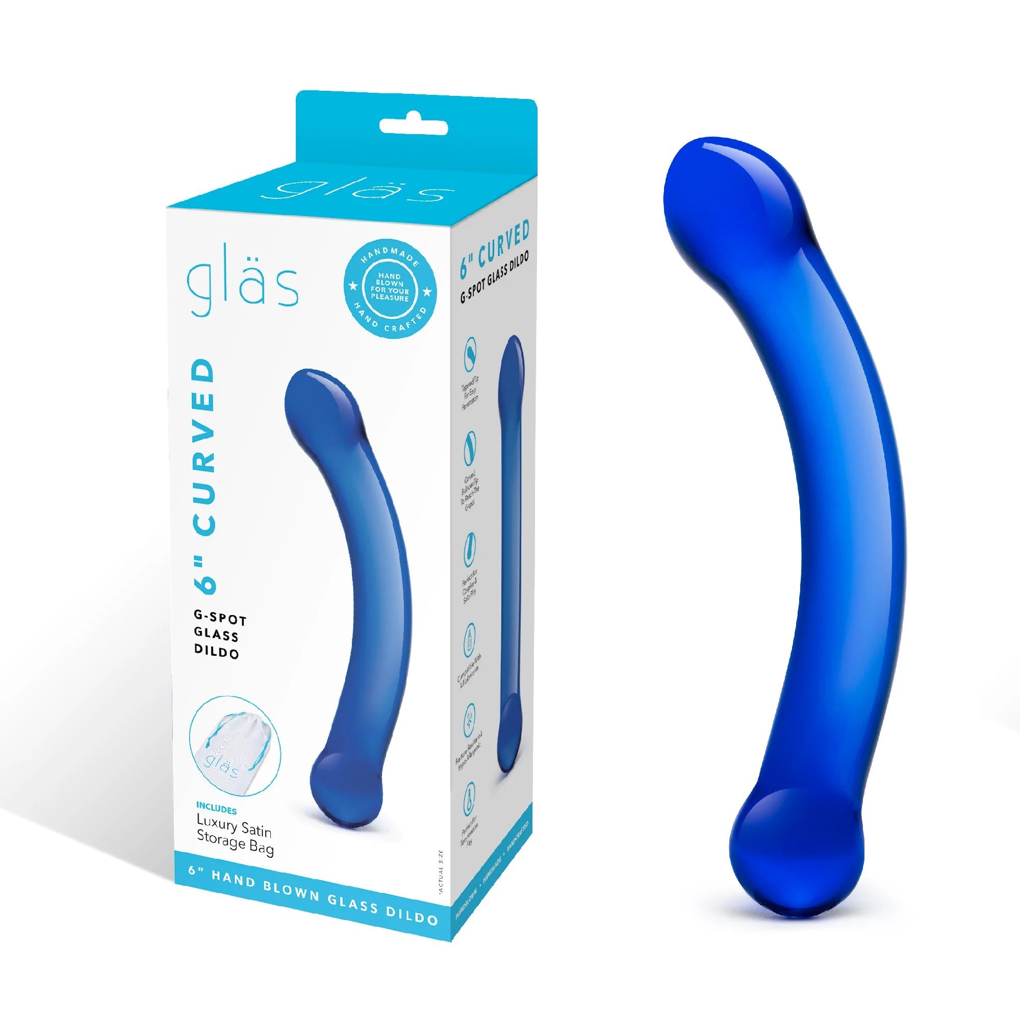 Glas 6 Inch Curved G Spot Dildo > Glass > Dildos - Tophatter Daily Deals