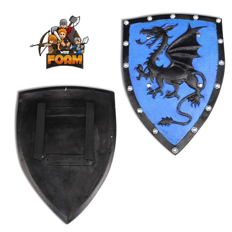 Crusader Medieval Knight Dragon Foam Fantasy Shield LARP - Tophatter's Guns'N'Weapons Store - FREE SHIPPING Collectible Weapons - Tophatter Daily Deals