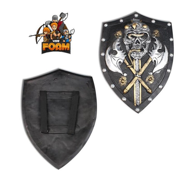Fantasy Skull Snake Axe Medieval Foam Shield LARP - Tophatter's Guns'N'Weapons Store - FREE SHIPPING Collectible Weapons - Tophatter Daily Deals