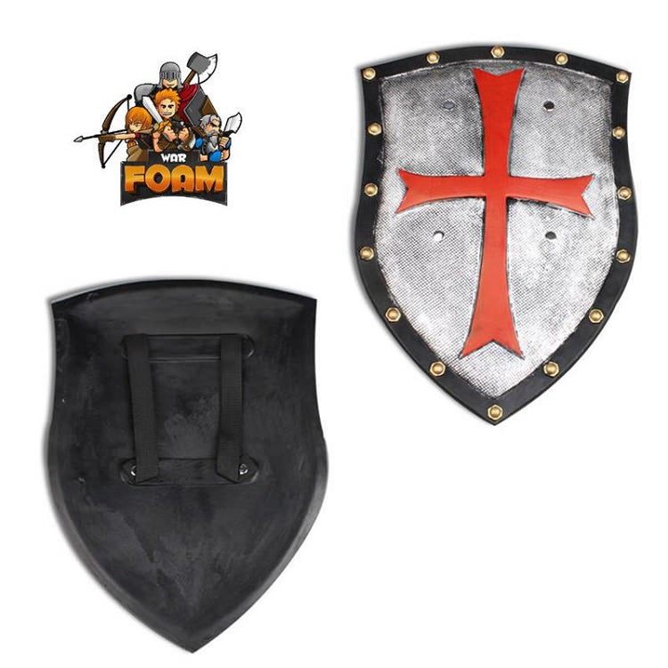 Medieval Knight Crusader Foam Shield Kingdom of Heaven LARP - Tophatter's Guns'N'Weapons Store - FREE SHIPPING Collectible Weapons - Tophatter Daily Deals