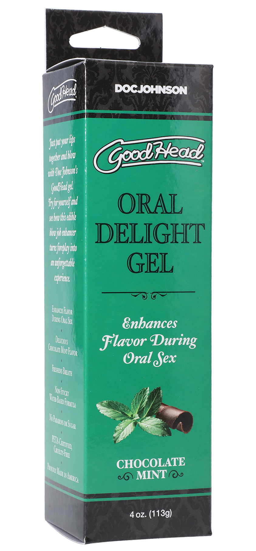 Doc Johnson GoodHead Oral Delight Gel – Chocolate Mint Flavored Oral Enhancer 4 Oz > Lube > Oral Gels & Sprays - Tophatter Daily Deals
