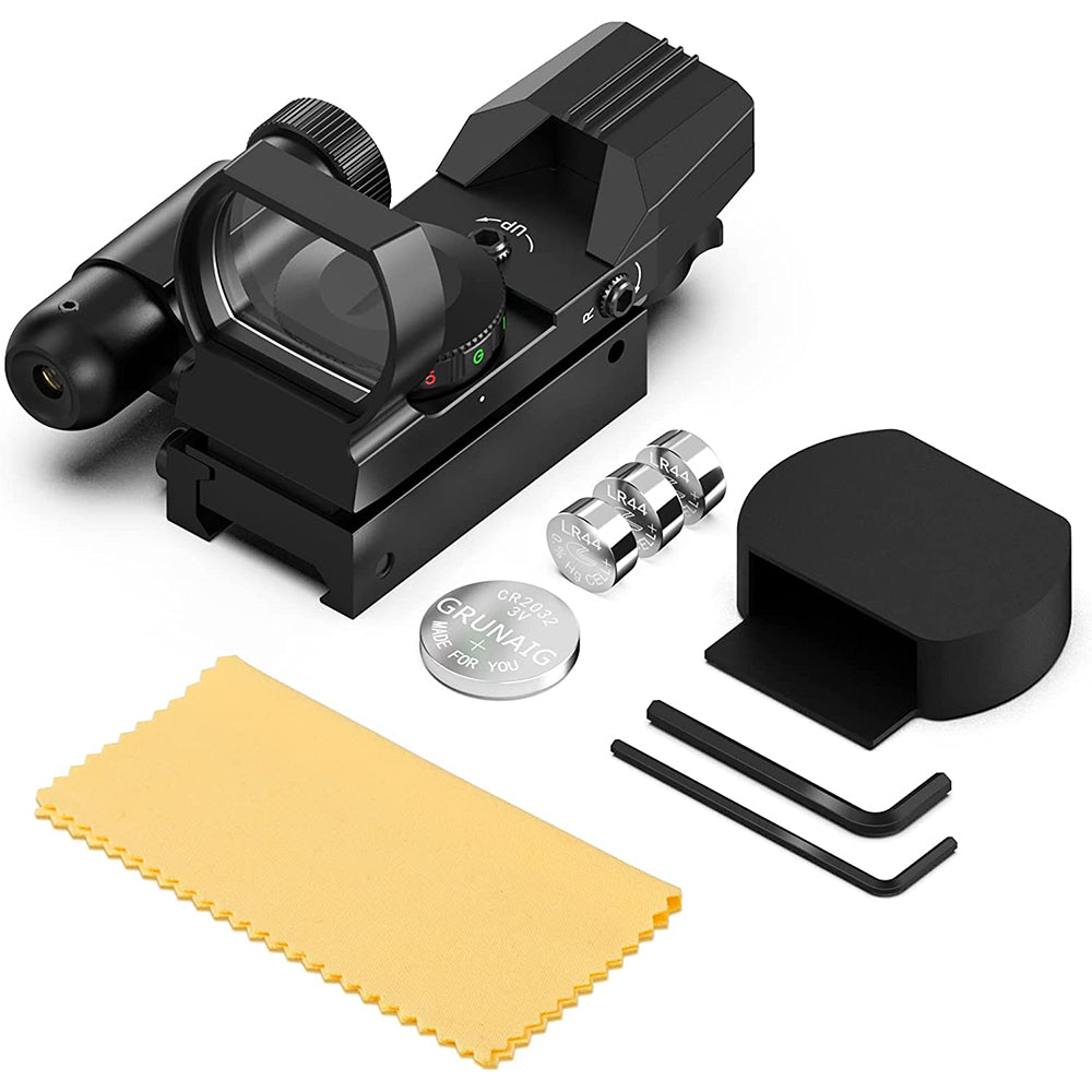 1x22x33 Red Green Dot Sight for 20mm Rail 5 Brights - Tophatter Daily Deals