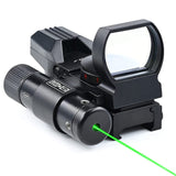 1x22x33 Red Green Dot Sight for 20mm Rail 5 Brights Green Laser - Tophatter Daily Deals