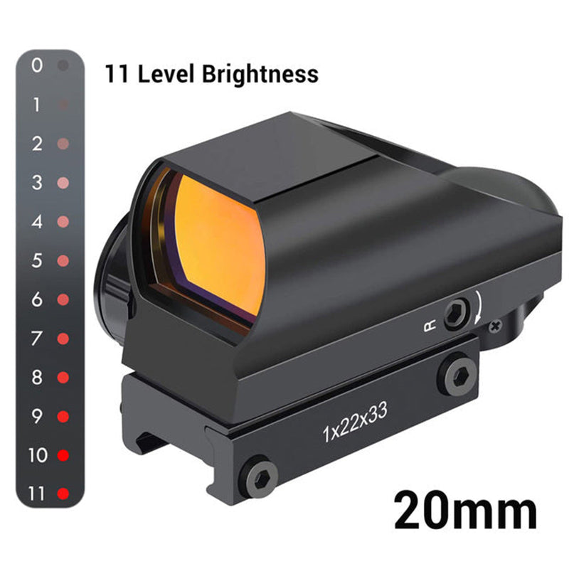 1x22x33 Red Dot Laser Sight for 11/20mm Rail 20mm - Tophatter Daily Deals