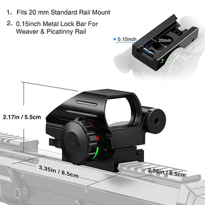 1x22x33 Red Dot Laser Sight for 11/20mm Rail - Tophatter Daily Deals
