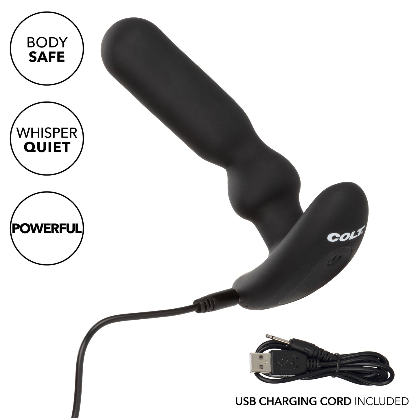 Colt Anal-T Black Flexible Vibrating Probe with 10 Intense Functions > Anal Range > Vibrating Butt Plugs - Tophatter Daily Deals
