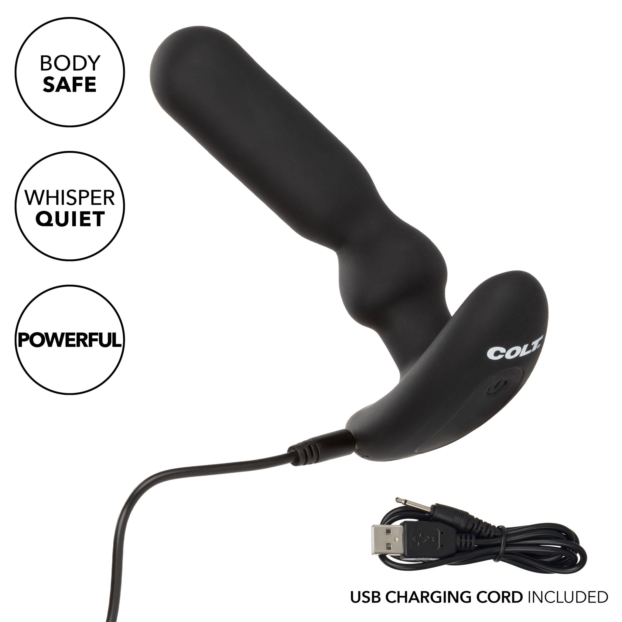 Colt Anal-T Black Flexible Vibrating Probe with 10 Intense Functions > Anal Range > Vibrating Butt Plugs - Tophatter Daily Deals