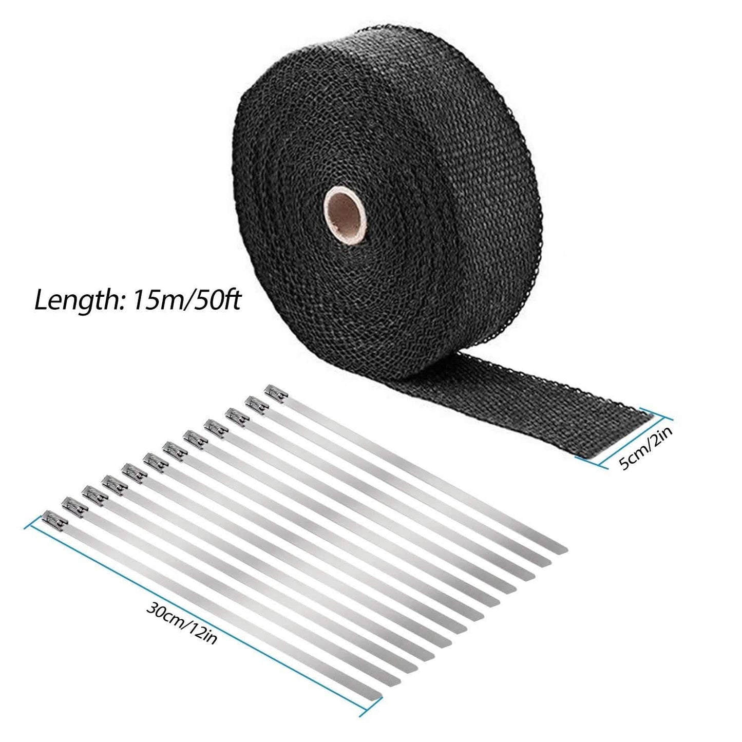 2" 50FT Fiberglass Manifold Header Pipe Heat Wrap Everything Else - Tophatter Daily Deals