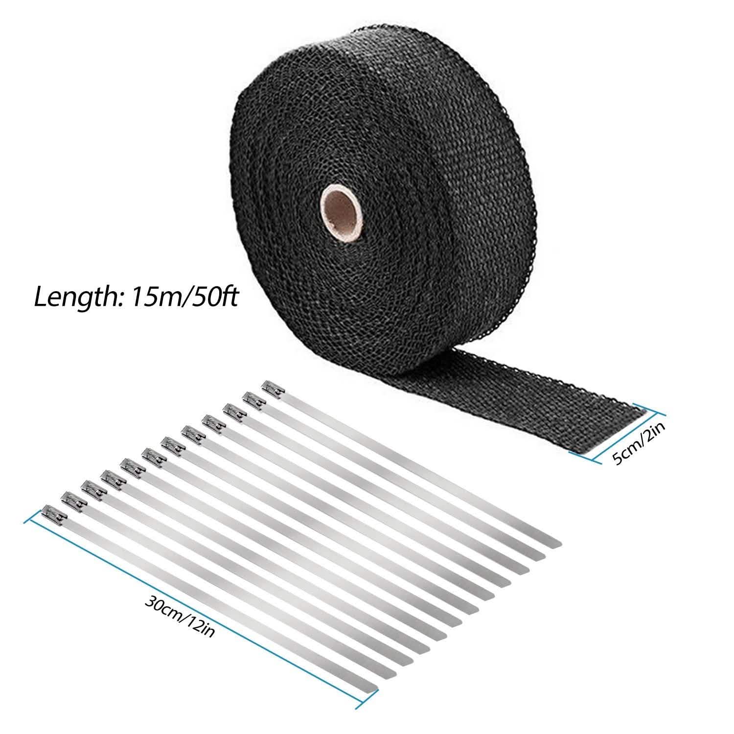 2" 50FT Fiberglass Manifold Header Pipe Heat Wrap Everything Else - Tophatter Daily Deals