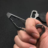 Full Stainless Self Defense Keychain Stinger Tool Brass Knuckles - Tophatter Daily Deals