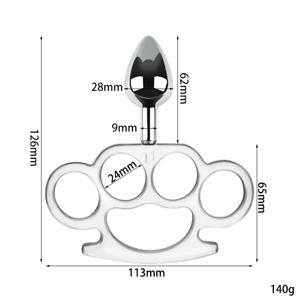 New Products Anal Plugs Metal Finger Tiger Anal Plugs Rear Anal Plugs Adult Erotic Sex Products Anal Plugs White Medium - Tophatter Daily Deals