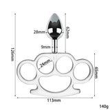 New Products Anal Plugs Metal Finger Tiger Anal Plugs Rear Anal Plugs Adult Erotic Sex Products Anal Plugs White Medium - Tophatter Daily Deals