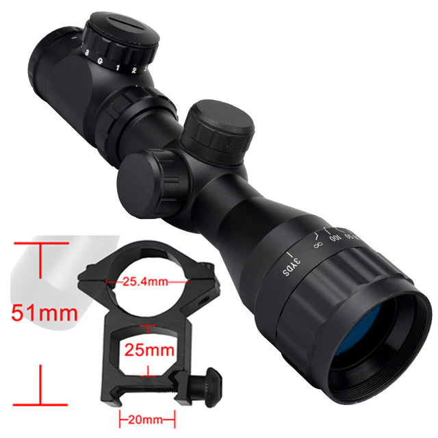 2-6x32AO RGB Optical Rifle Scope Adjustable 20MM TALL - Tophatter Daily Deals