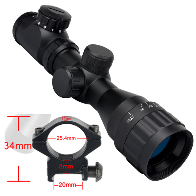 2-6x32AO RGB Optical Rifle Scope Adjustable 20MM - Tophatter Daily Deals