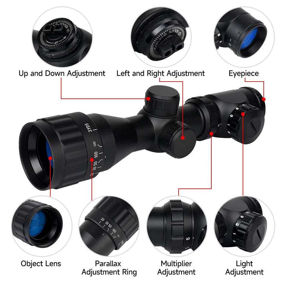 2-6x32AO RGB Optical Rifle Scope Adjustable - Tophatter Daily Deals