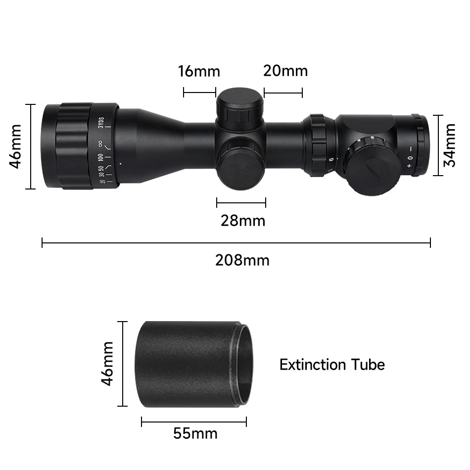 2-6x32AO RGB Optical Rifle Scope Adjustable - Tophatter Daily Deals