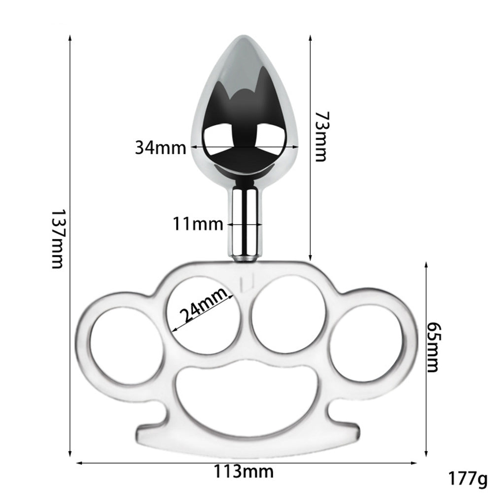 New Products Anal Plugs Metal Finger Tiger Anal Plugs Rear Anal Plugs Adult Erotic Sex Products Anal Plugs White Large - Tophatter Daily Deals