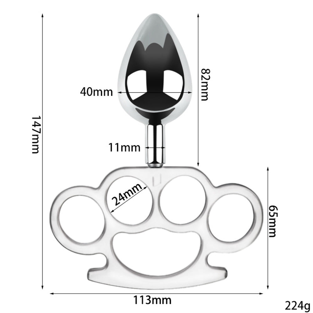 New Products Anal Plugs Metal Finger Tiger Anal Plugs Rear Anal Plugs Adult Erotic Sex Products Anal Plugs White Extra Large - Tophatter Daily Deals