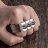 Two Finger Brass Knuckles Stainless Steel Brass Knuckles - Tophatter Daily Deals