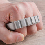 Afrankart DFK 2 Finger Brass Knuckles Ring Stainless Steel - Cakra EDC Gadgets Brass Knuckles - Tophatter Daily Deals