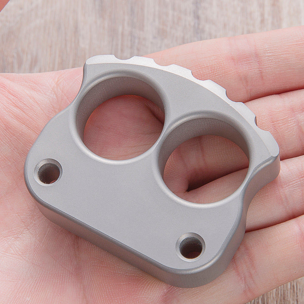 Afrankart DFK 2 Finger Brass Knuckles Ring Stainless Steel - Cakra EDC Gadgets Brass Knuckles - Tophatter Daily Deals