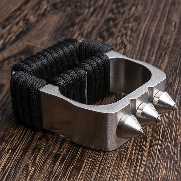 Two Finger Brass Knuckles Stainless Steel Brass Knuckles - Tophatter Daily Deals
