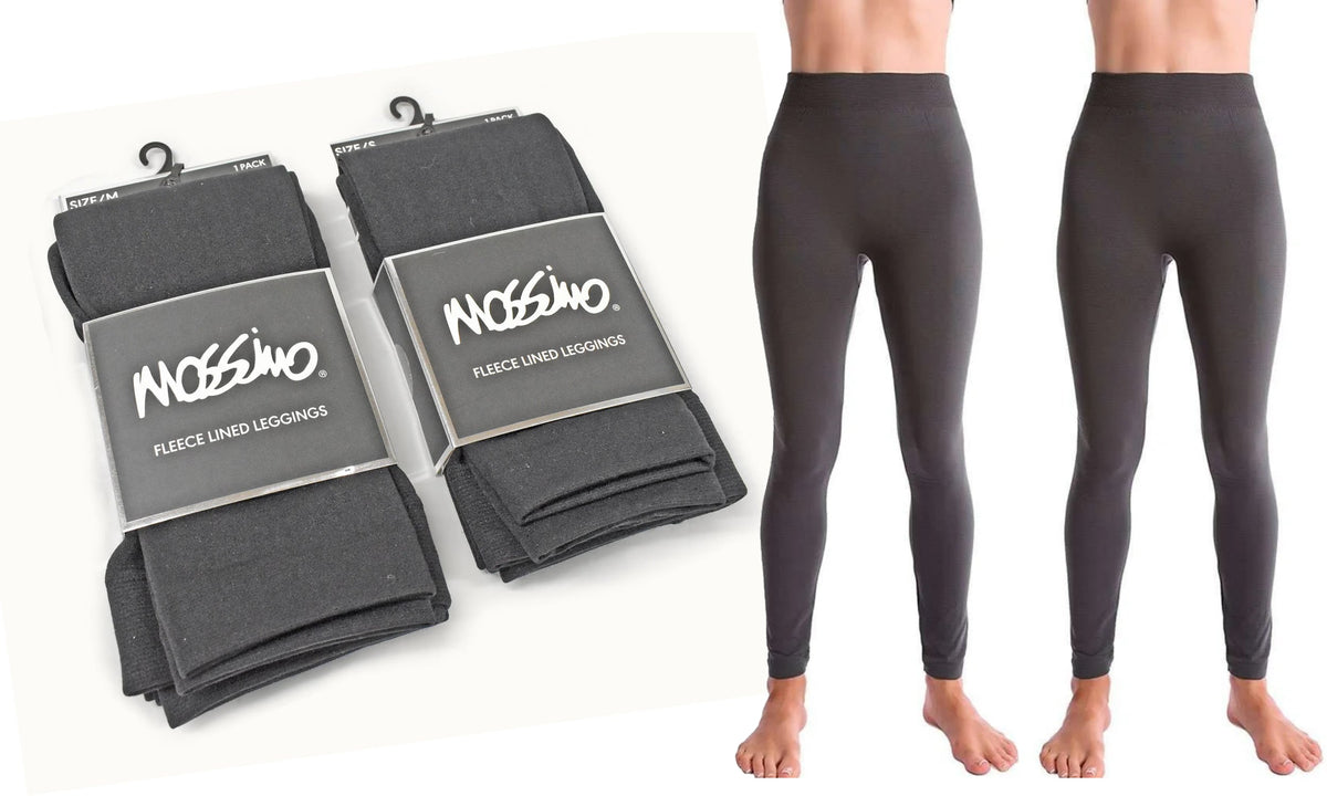 2-Pack Mossimo Fleece Lined Leggings Women's Bottoms - Tophatter Daily Deals