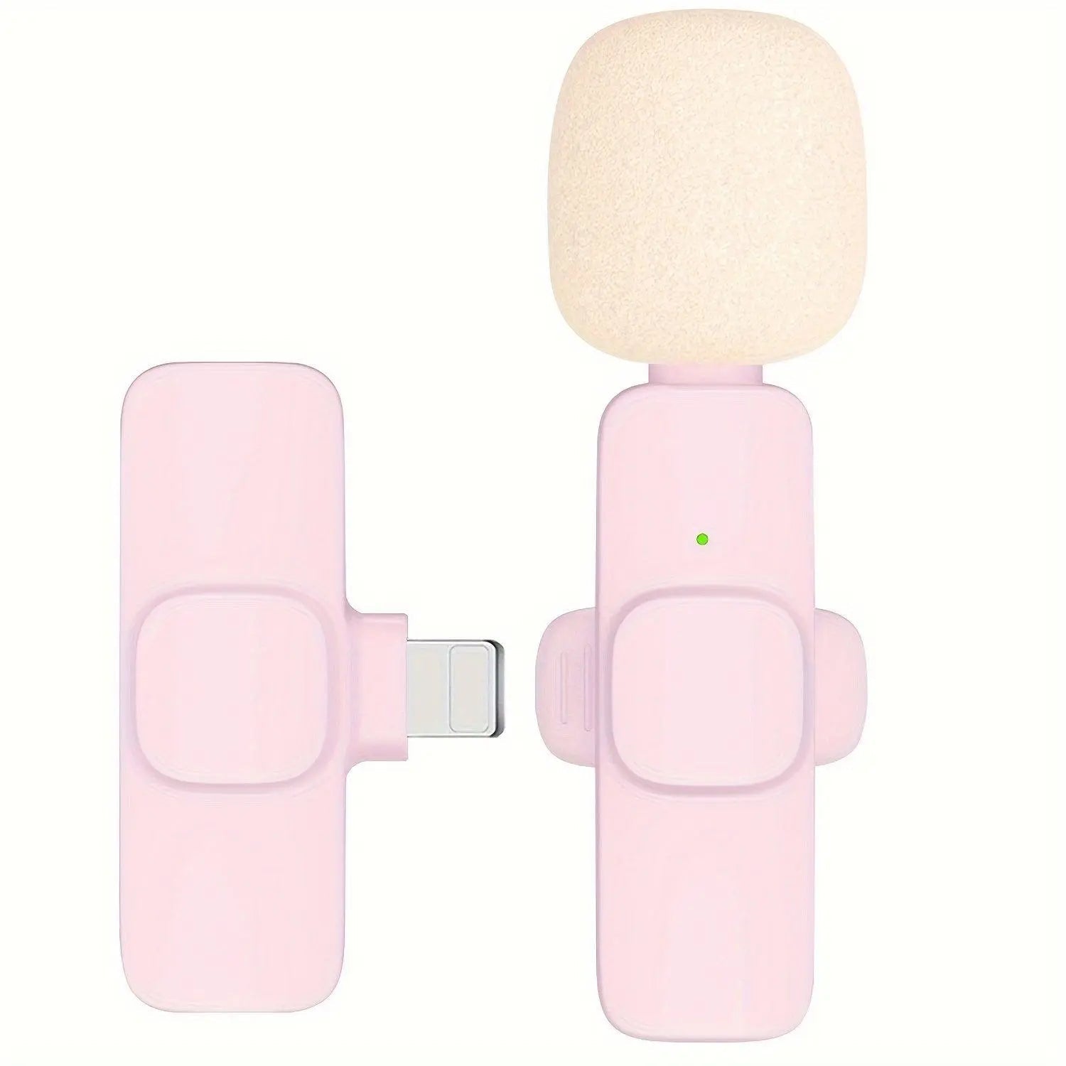 2-Pack ABS Wireless Lavalier Lapel Microphone with USB-C Connector for iPhone & iPad For IPhone Interface 1 mic for Sponge - Tophatter Daily Deals