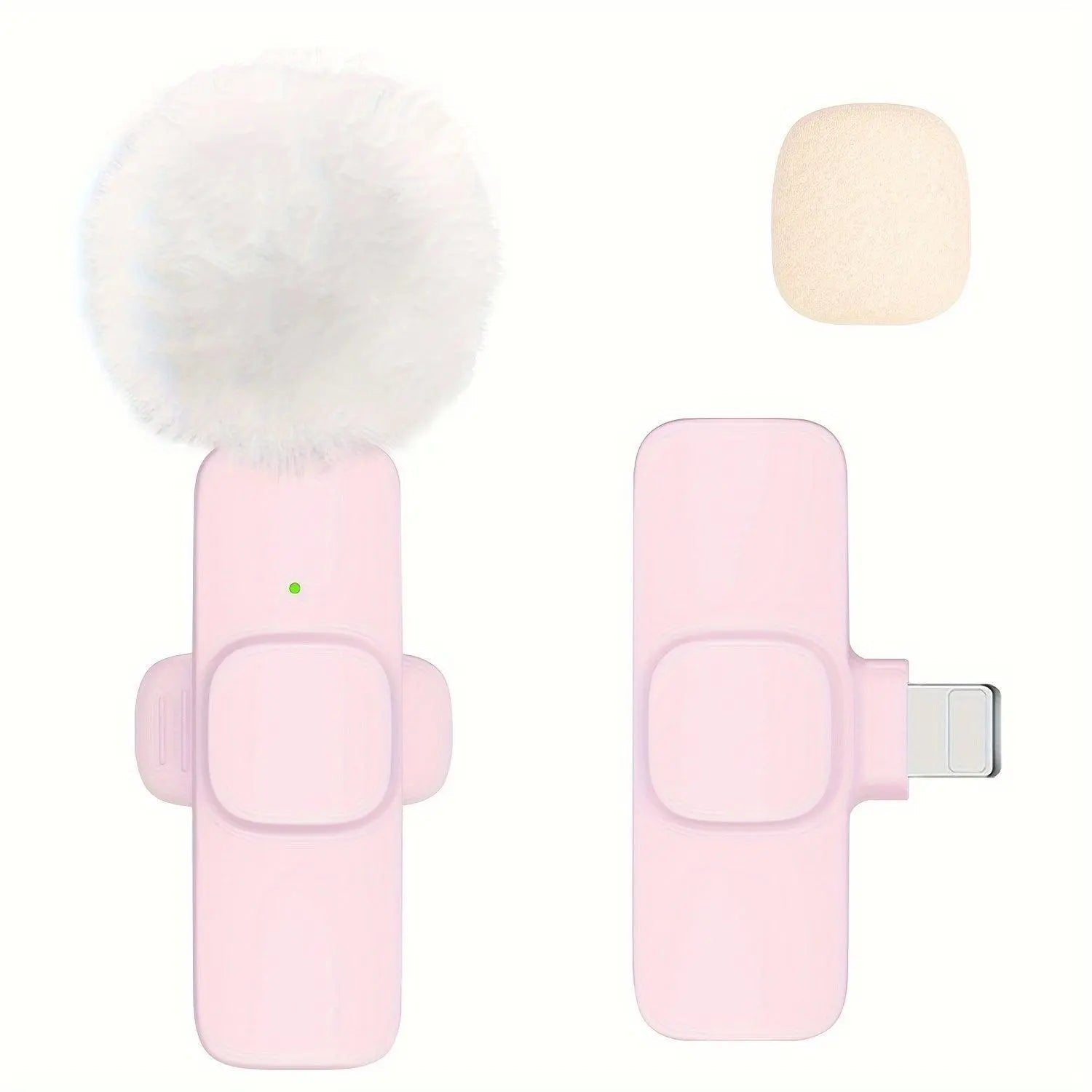 2-Pack ABS Wireless Lavalier Lapel Microphone with USB-C Connector for iPhone & iPad For IPhone Interface 1 mic for Windproof - Tophatter Daily Deals