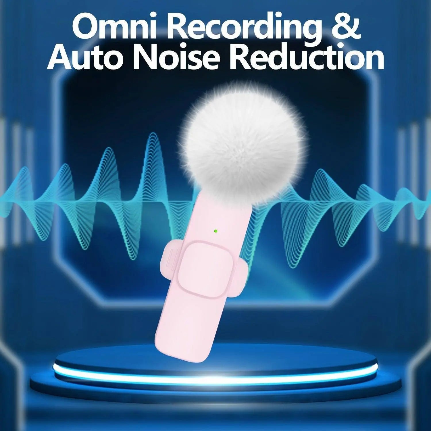 2-Pack ABS Wireless Lavalier Lapel Microphone with USB-C Connector for iPhone & iPad - Tophatter Daily Deals